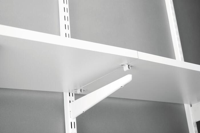 Skarvbeslag t/hyllplan Vit 6-pack Elfa